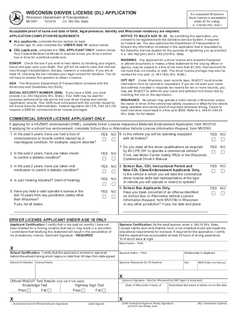 2012 2021 Form WI DoT MV3001 Fill Online Printable Fillable Blank