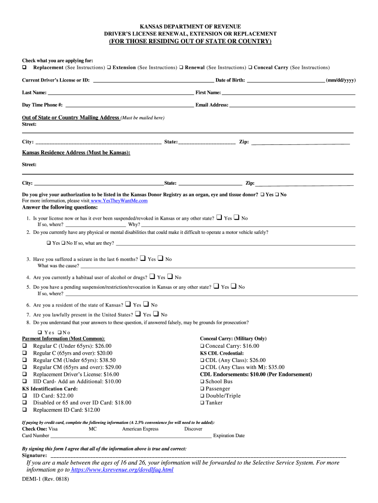 2018 2021 Form KS DEMI 1 Fill Online Printable Fillable Blank