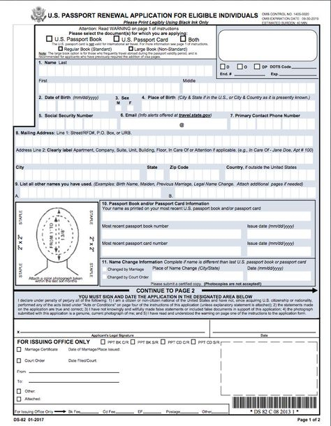 28 Fillable Passport Renewal Form In 2020 With Images Passport 