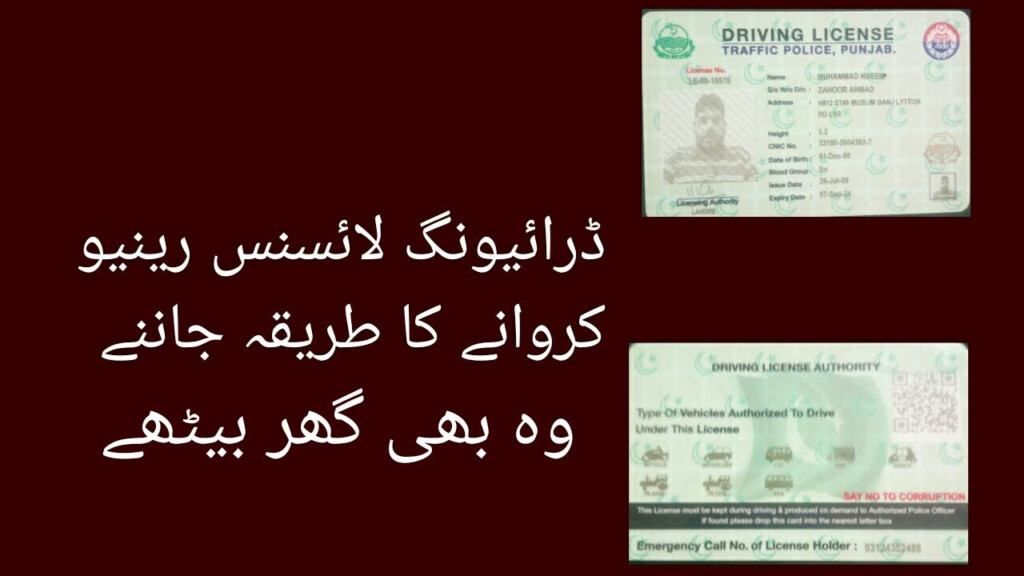 Driving License Renewal Form And Guide For Pakistan renewal Of Driving 