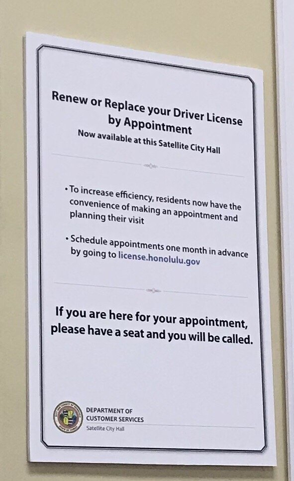 Honolulu Drivers License Renewal Appointment Listah