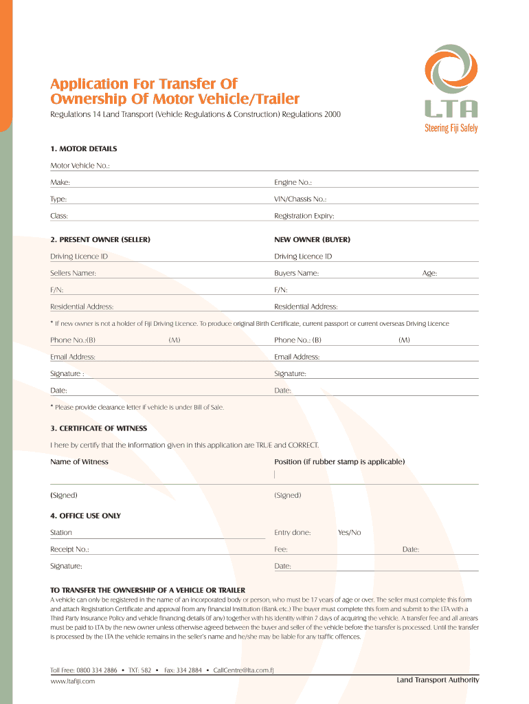 Lta Form Fill Out And Sign Printable PDF Template SignNow