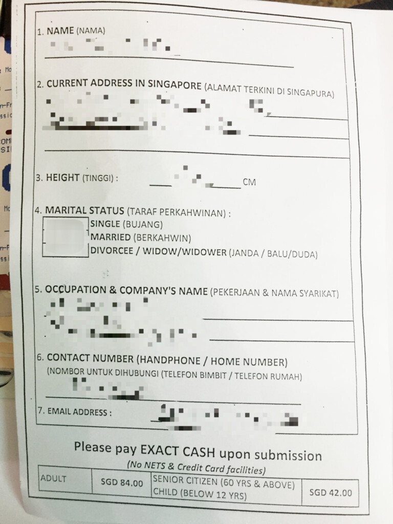 Malaysian Passport Renewal In Singapore