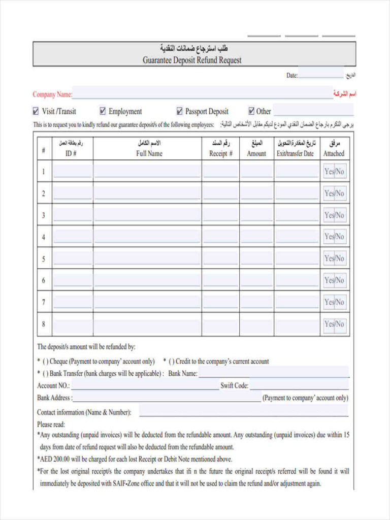 Passport Release Application Form Saif Zone PrintableForm