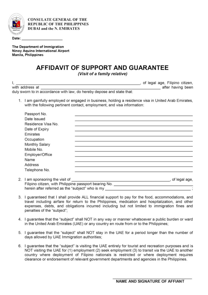 Renewal For In Form Dubai Passport Philippine Philippine Affidavit 