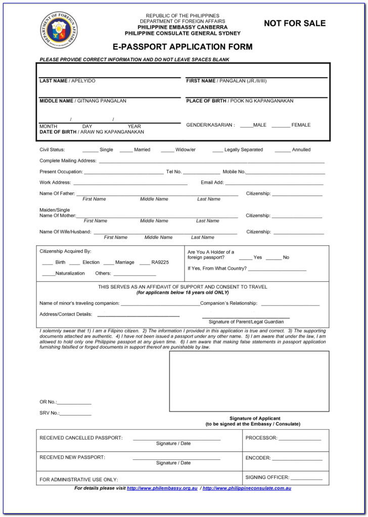 South African Passport Renewal Form Bi 529 PrintableForm