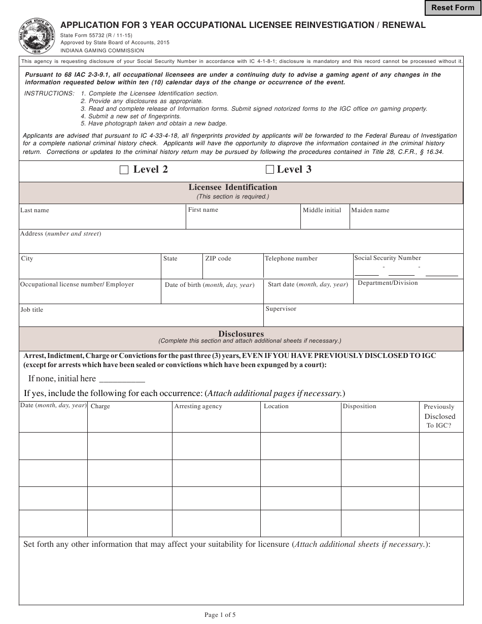 State Form 55732 Download Fillable PDF Or Fill Online Application For 3 