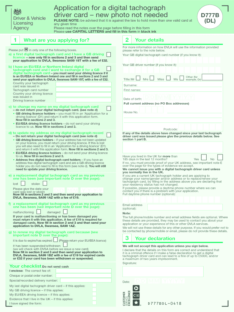 Tachograph Card Fill Out And Sign Printable PDF Template SignNow