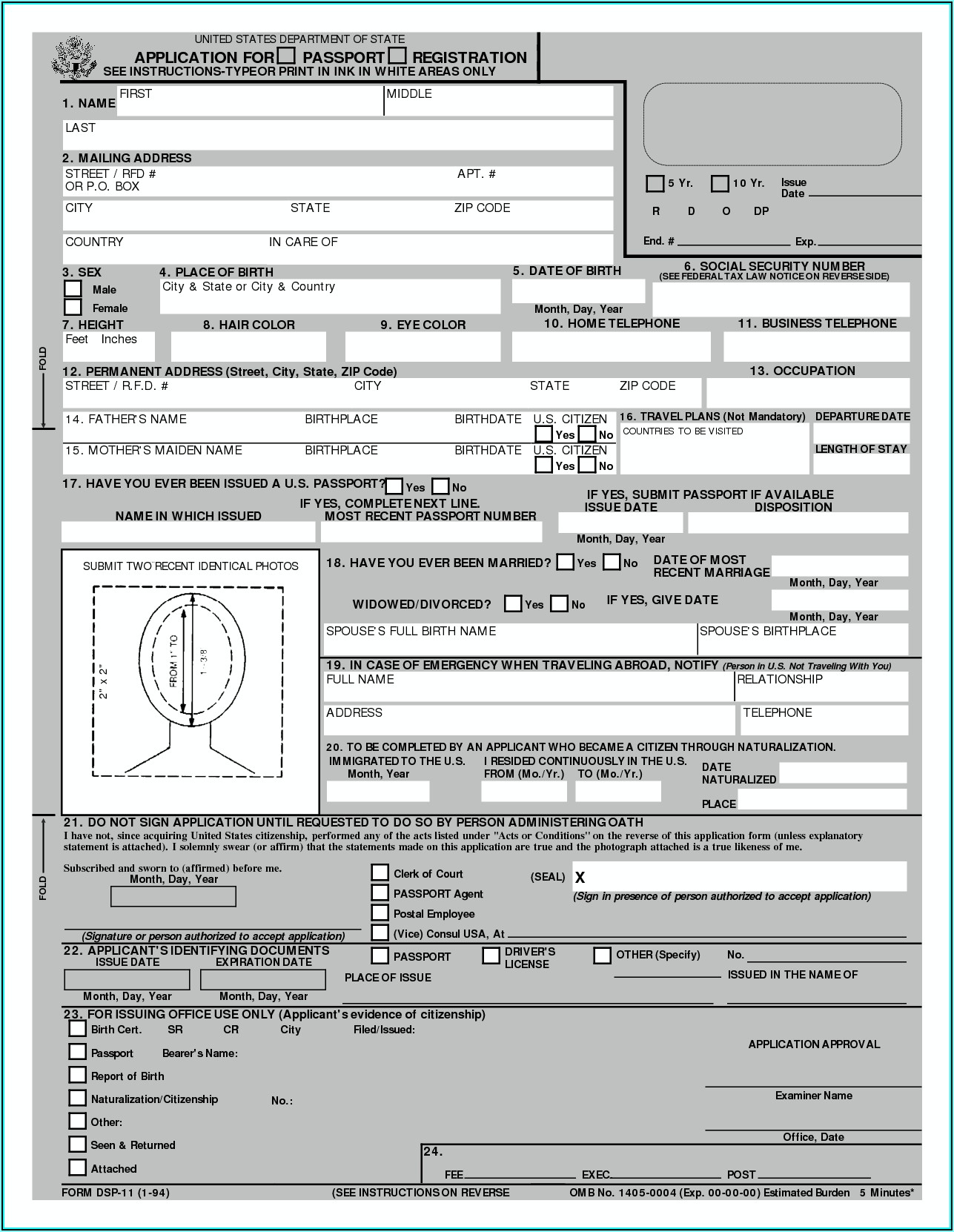 United States Passport Renewal Forms Form Resume Examples 0g273BQ2Pr